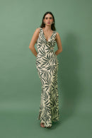 Robe Idra Feuilles Vert