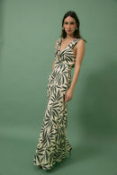 Robe Idra Feuilles Vert