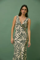 Robe Idra Feuilles Vert