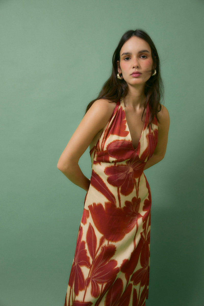Robe Patricia Nénuphar Carmin
