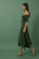Robe Nœud Maille Vert