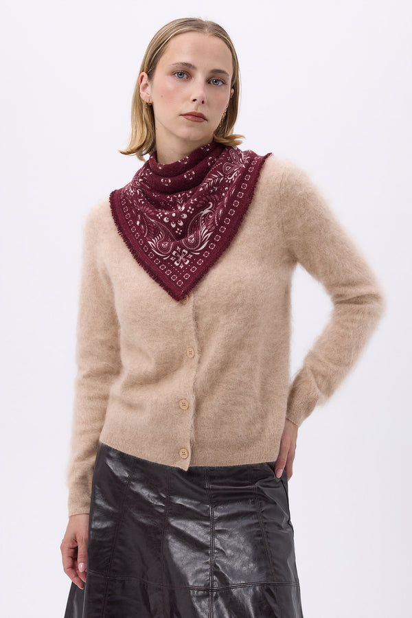 Petit Bandana Angy - Bordeaux Blanc - Femme