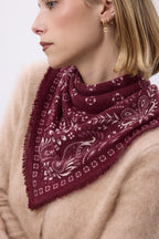 Petit Bandana Angy - Bordeaux Blanc - Femme
