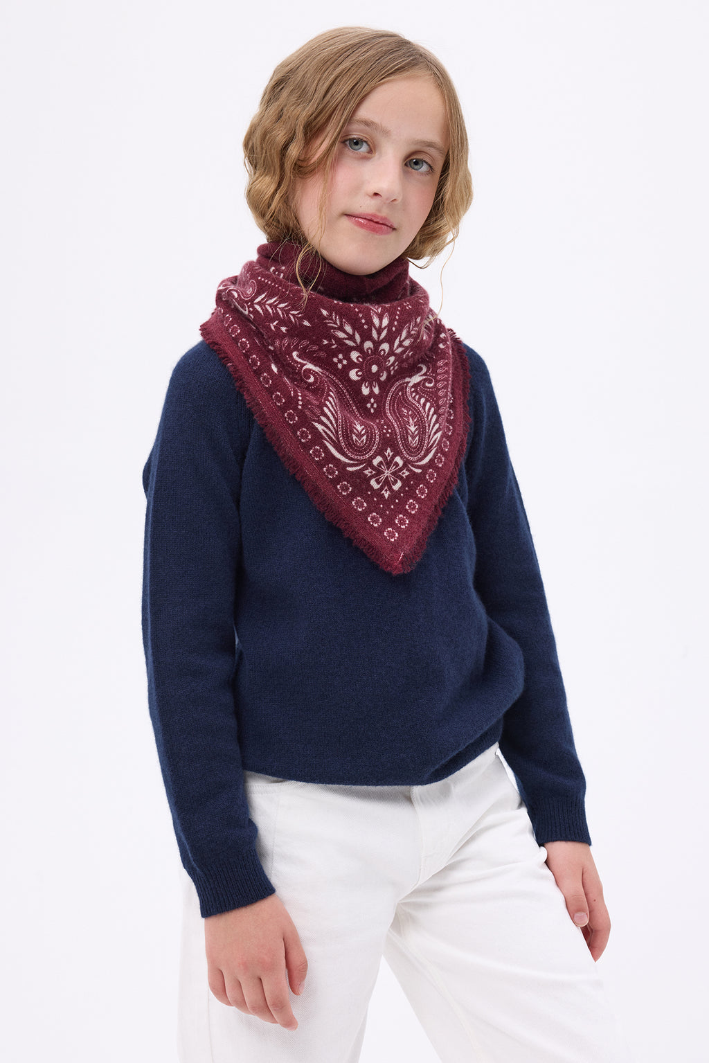 Petit Bandana Angy - Bordeaux Blanc - Enfant