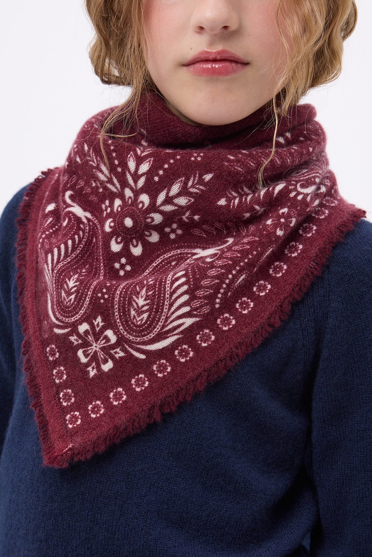 Petit Bandana Angy - Bordeaux Blanc - Enfant