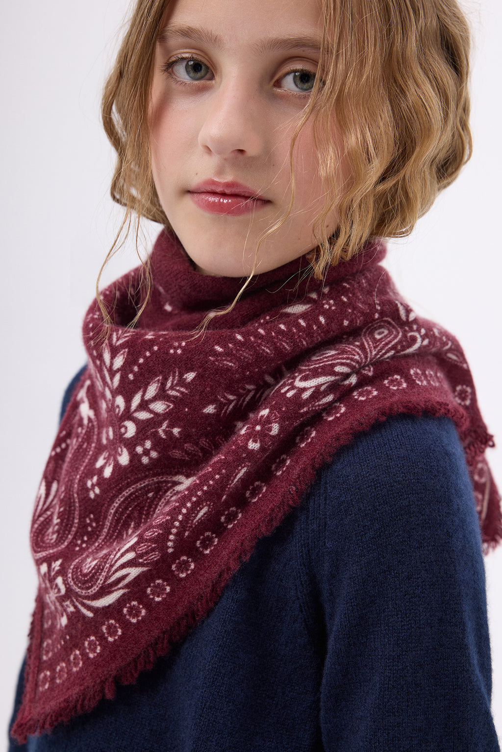 Petit Bandana Angy - Bordeaux Blanc - Enfant