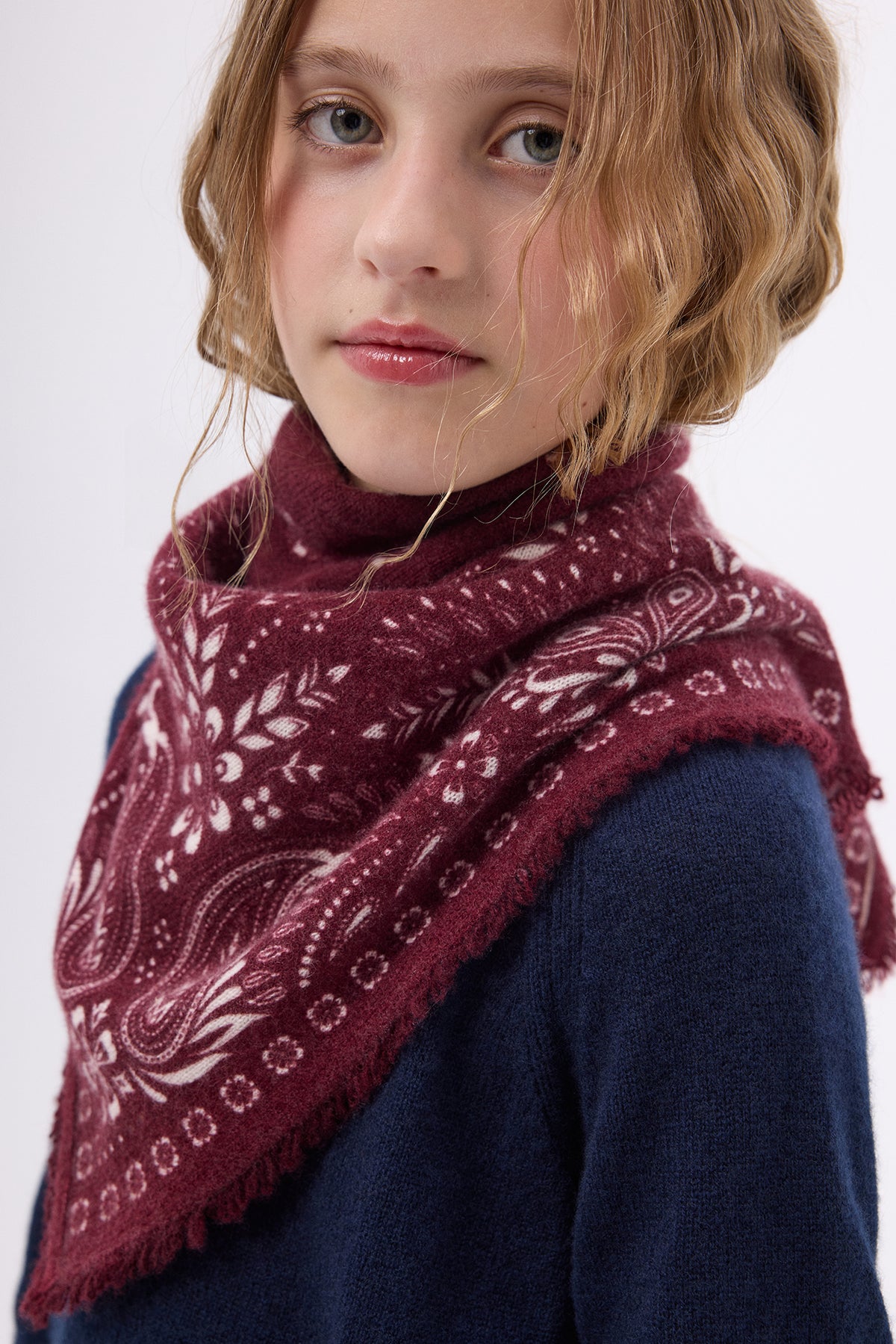 Petit Bandana Angy - Bordeaux Blanc - Enfant