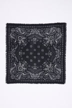 BANDANA/SMALL ANGY/BODY BLACK PRINT WHITE-M-54*54CM