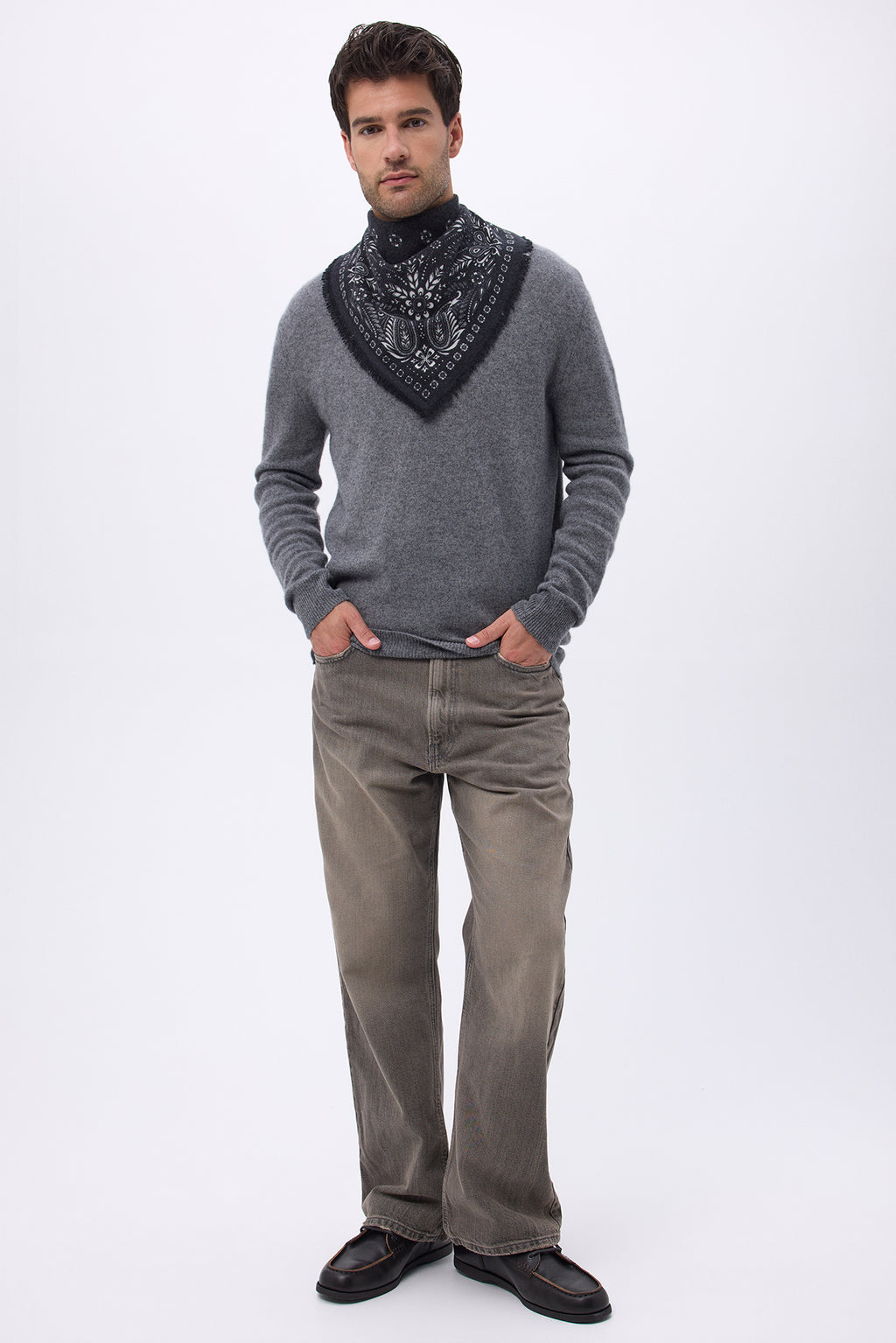 Petit Bandana Angy - Noir Blanc - Homme