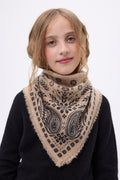 Mała Bandana Angy - Beżowo-Czarna - Dziecięca