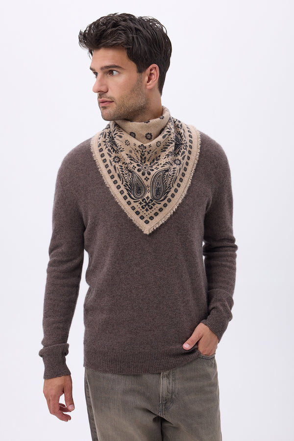 Kleine Bandana Angy - Beige Zwart - Heren