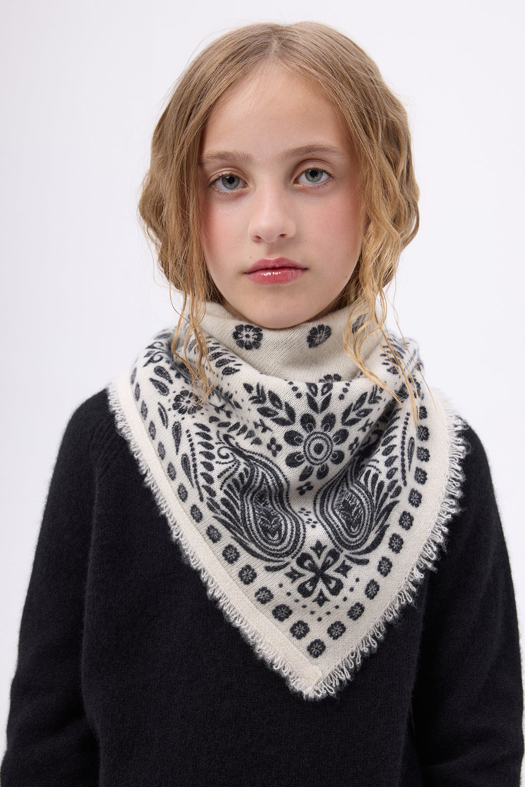 Petit Bandana Angy - Blanc Noir - Enfant