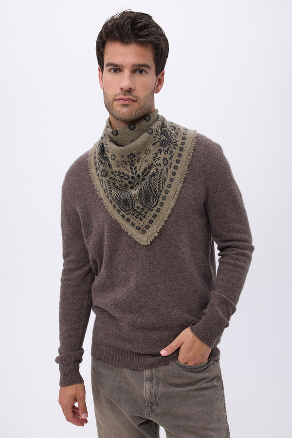 Petit Bandana Angy - Veret Khaki Noir - Homme