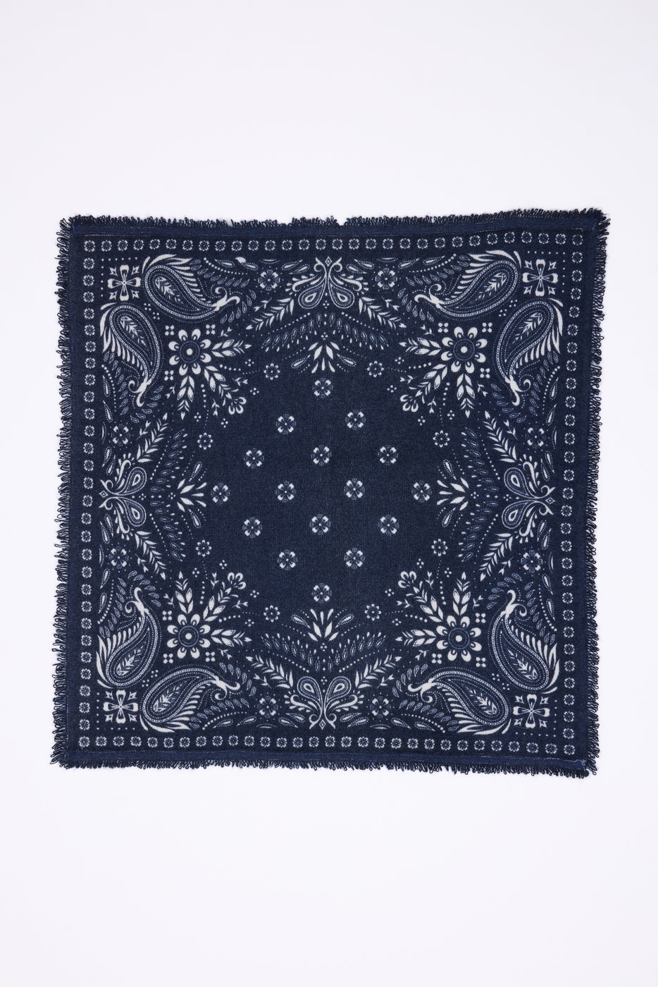 BANDANA/SMALL ANGY/BODY NAVY PRINT WHITE-M-54*54CM