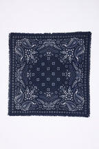 BANDANA/SMALL ANGY/BODY NAVY PRINT WHITE-M-54*54CM