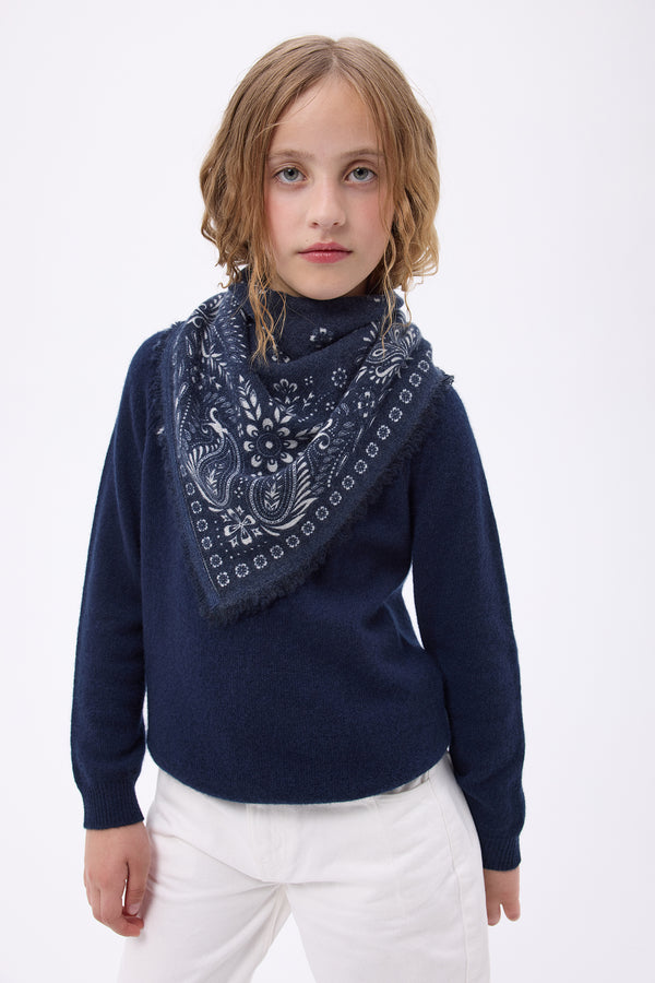 Petit Bandana Angy - Bleu Marine Blanc - Enfant