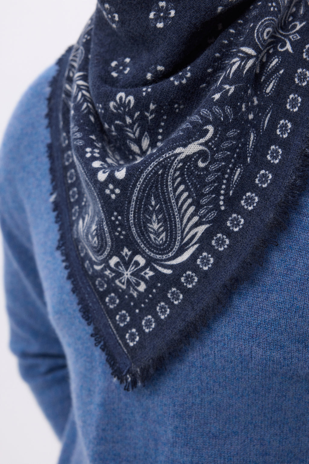Petit Bandana Angy - Bleu Marine Blanc - Homme