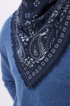 Petit Bandana Angy - Bleu Marine Blanc - Homme