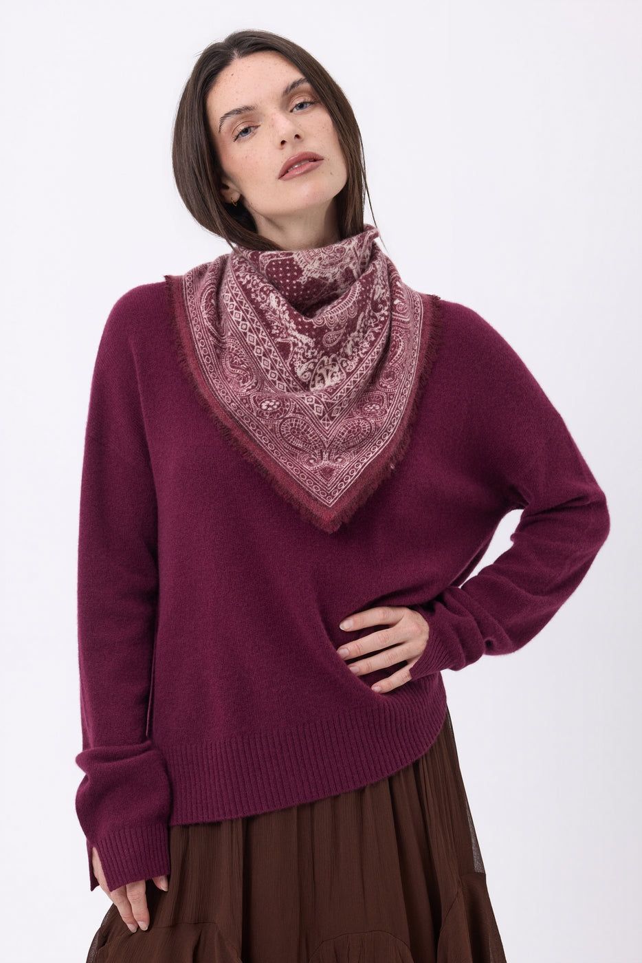 Petit Bandana Apollon - Bordeaux - Femme