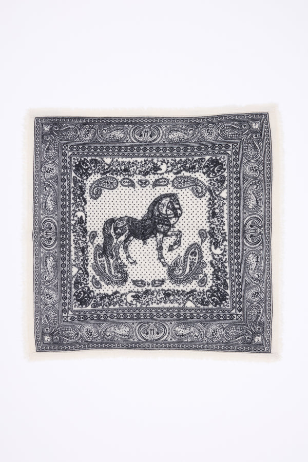 Kleines Bandana Apollon – Weiß – Damen – 100 % Kaschmir