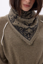 Petit Bandana Astral - Khaki Chine - Femme