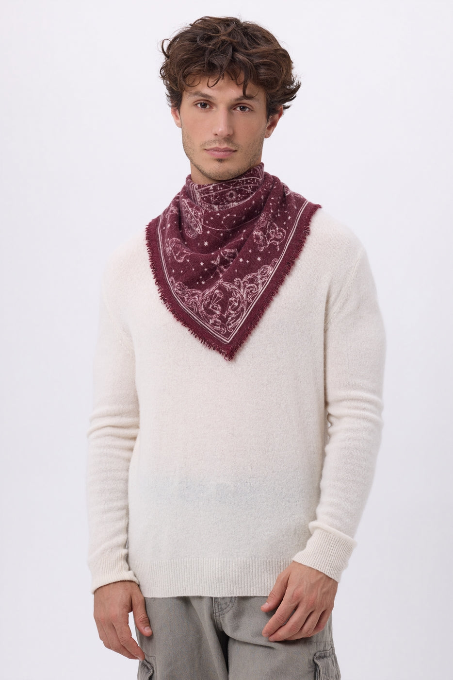 Small Astral Bandana - Burgundy - Men