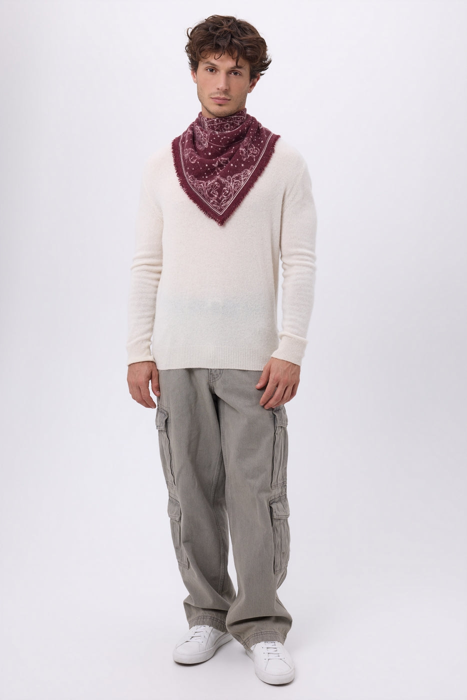 Small Astral Bandana - Burgundy - Men