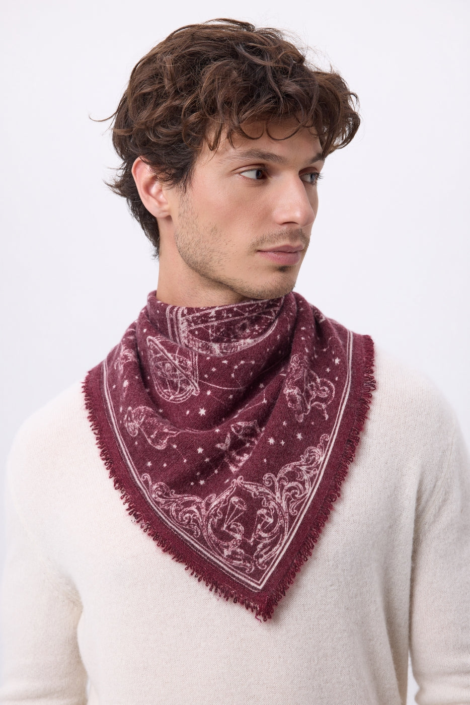 Small Astral Bandana - Burgundy - Men