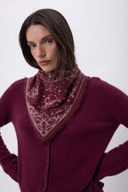 Bandana pequeño Astral - Burdeos - Mujer