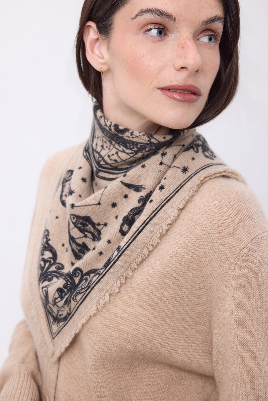 Bandana pequeño Astral - Beige crema - Mujer