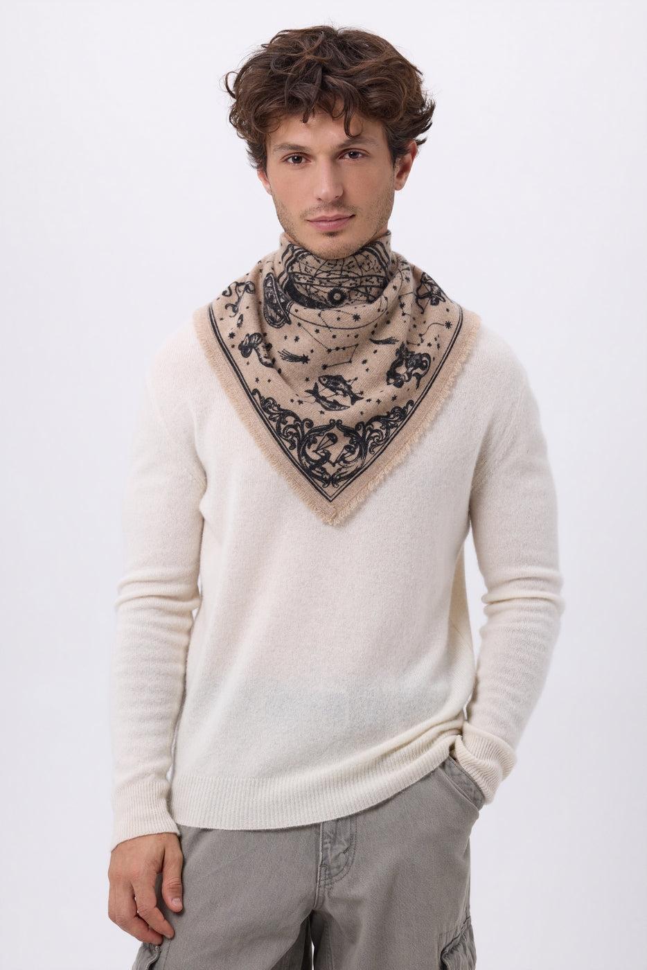 Small Astral Bandana - Cream Beige - Men