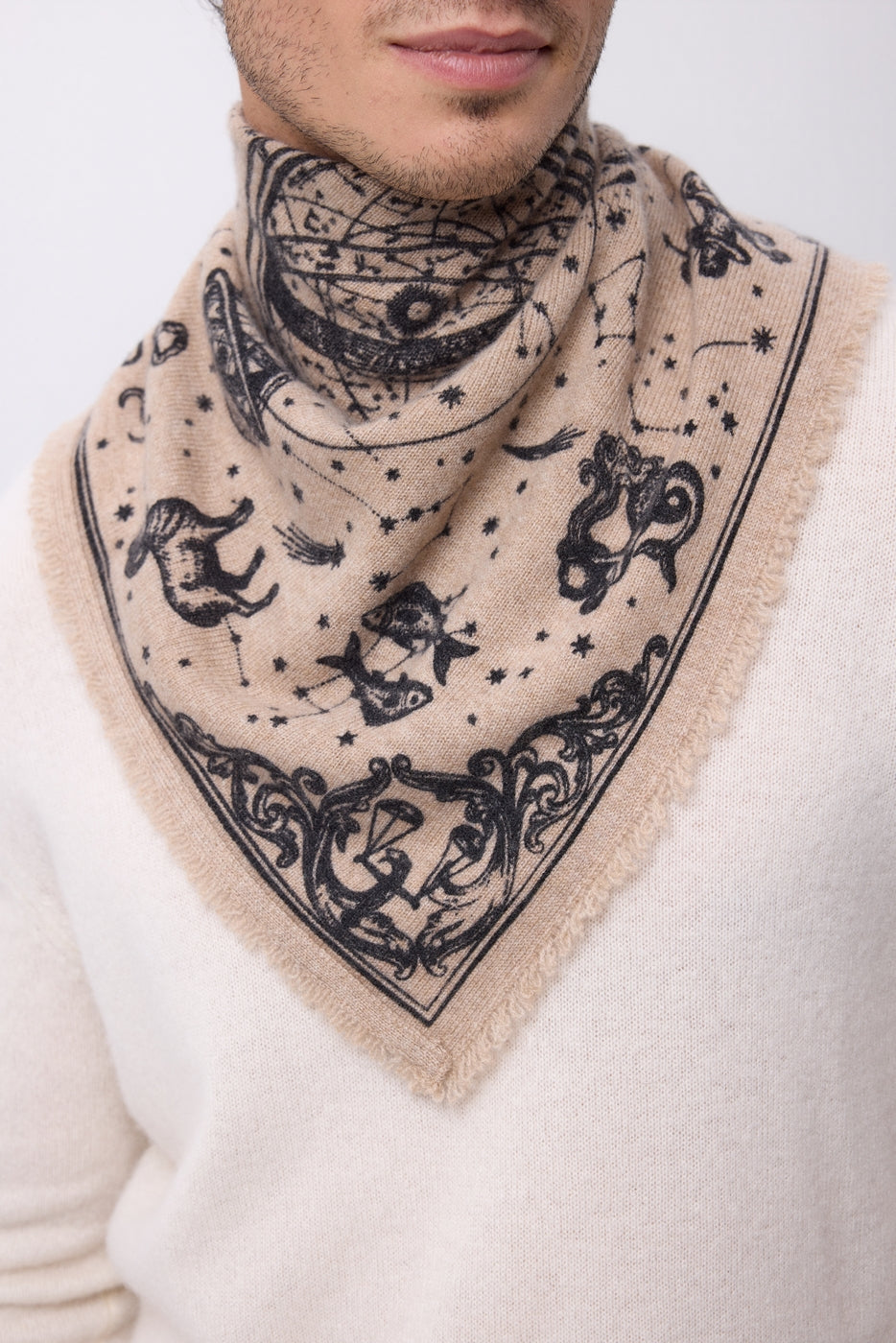 Small Astral Bandana - Cream Beige - Men