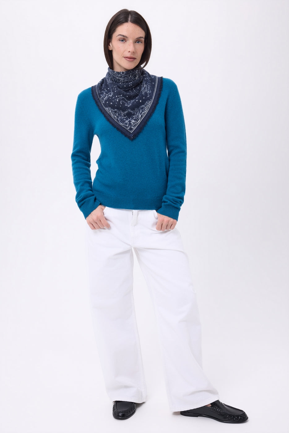 Pañuelo pequeño Astral - Azul marino - Mujer