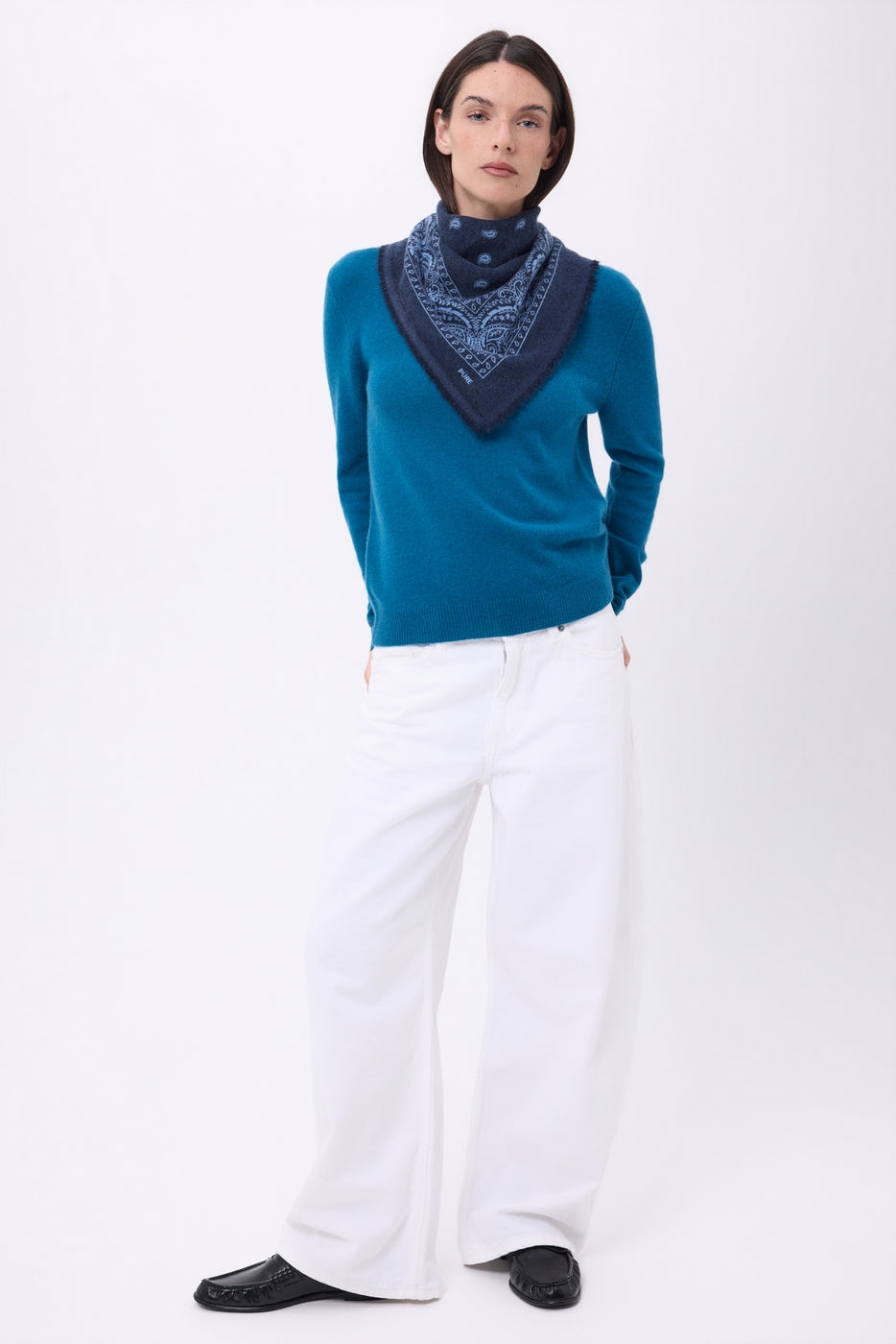 Pañuelo pequeño Astral - Azul marino - Mujer