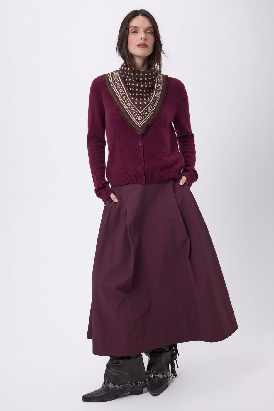 Petit Bandana Dotty - Marron - Femme