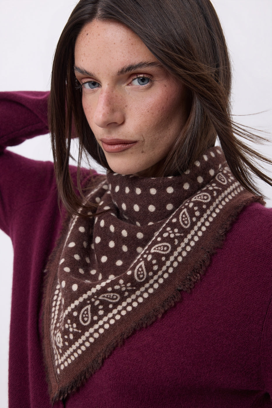 Petit Bandana Dotty - Marron - Femme