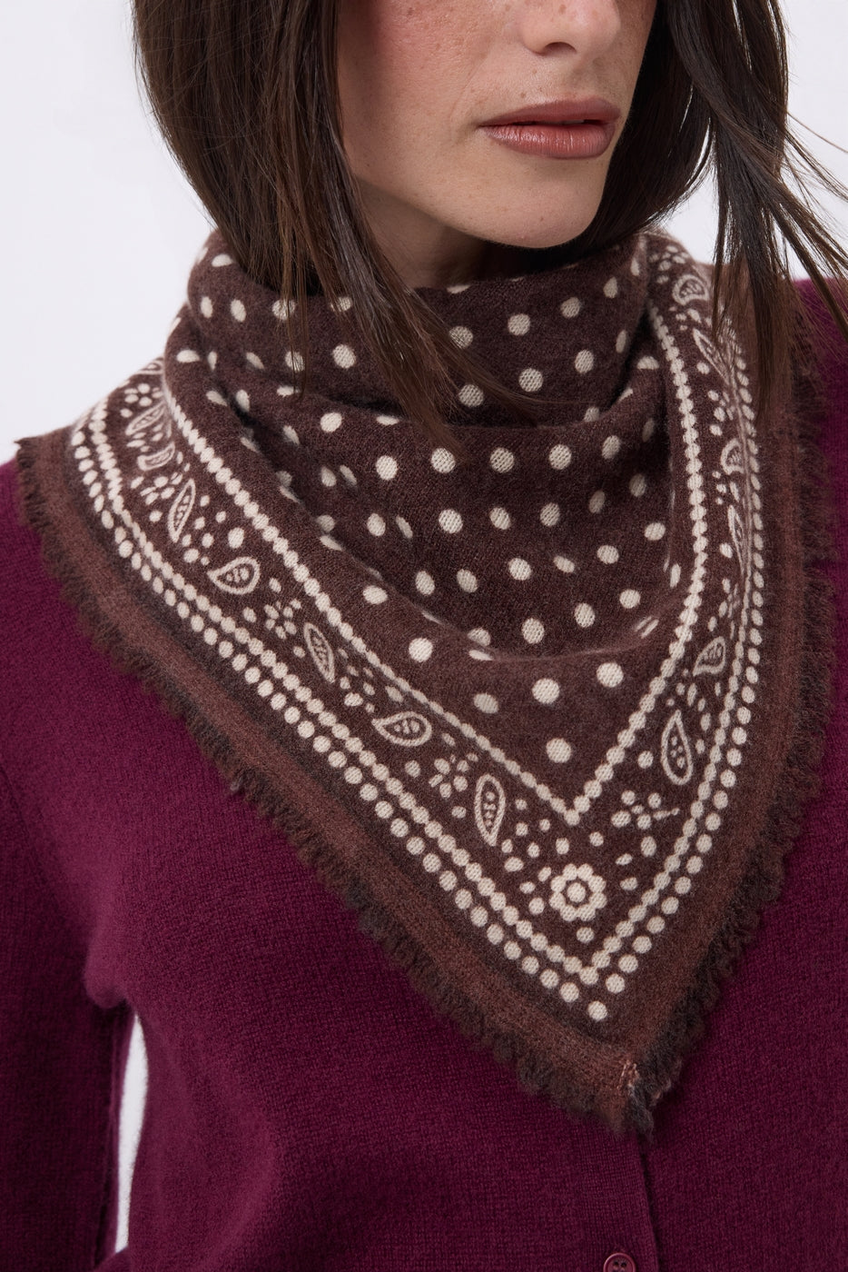 Petit Bandana Dotty - Marron - Femme