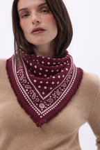 Bandana pequeño Dotty - Burdeos - Mujer