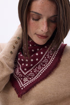 Bandana pequeño Dotty - Burdeos - Mujer