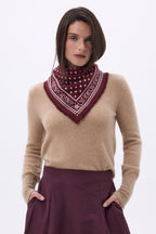 Bandana pequeño Dotty - Burdeos - Mujer