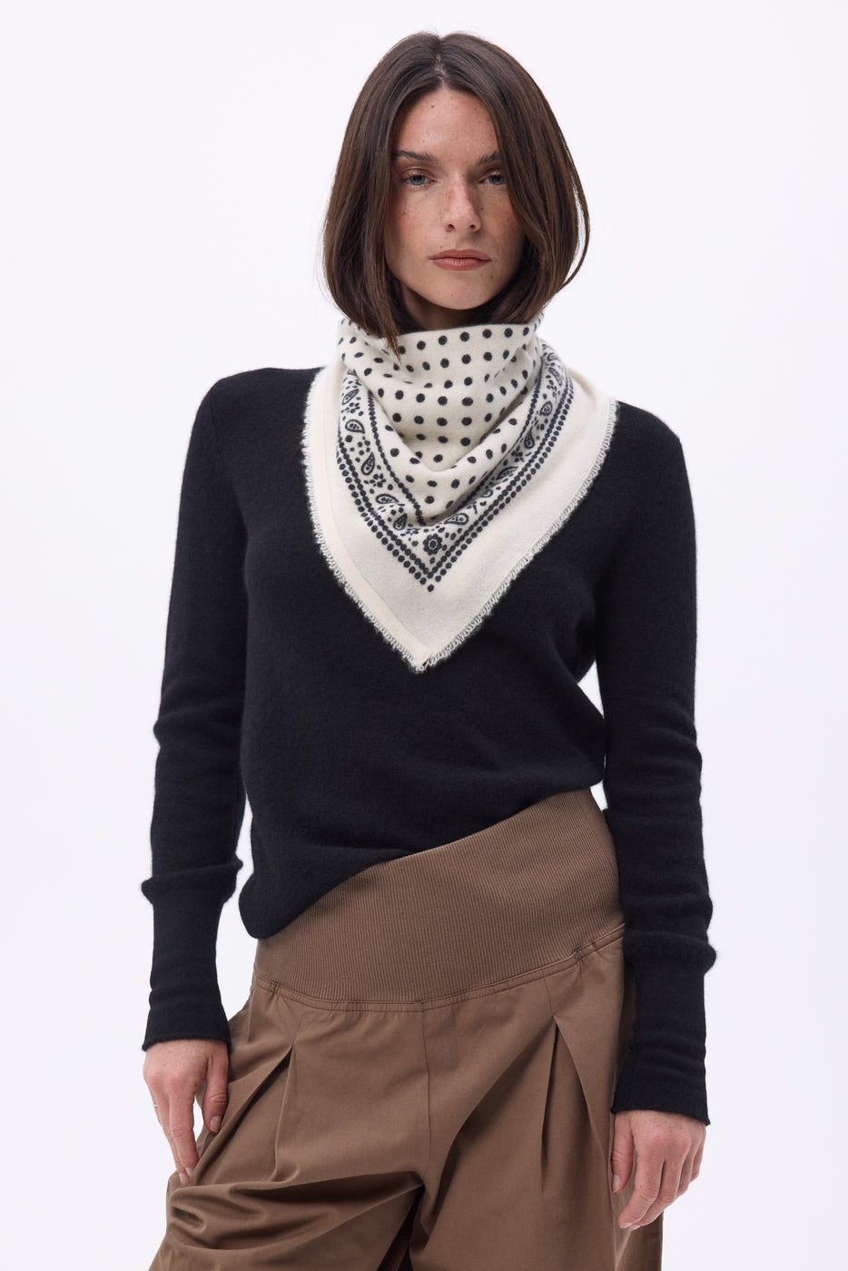 Petit Bandana Dotty - Blanc - Femme