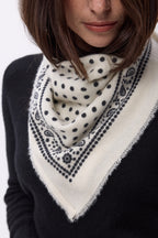 Petit Bandana Dotty - Blanc - Femme