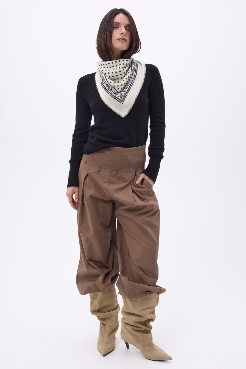 Petit Bandana Dotty - Blanc - Femme