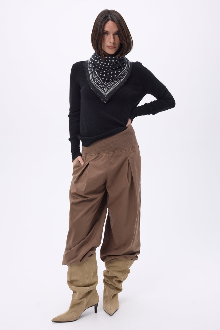 Petit Bandana Dotty - Noir - Femme
