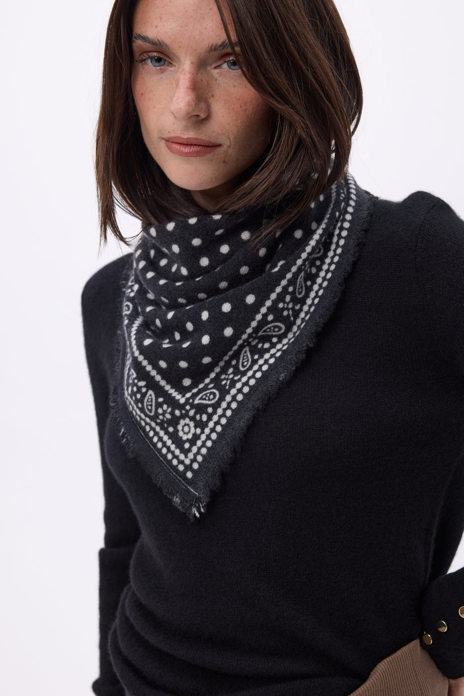 Petit Bandana Dotty - Noir - Femme