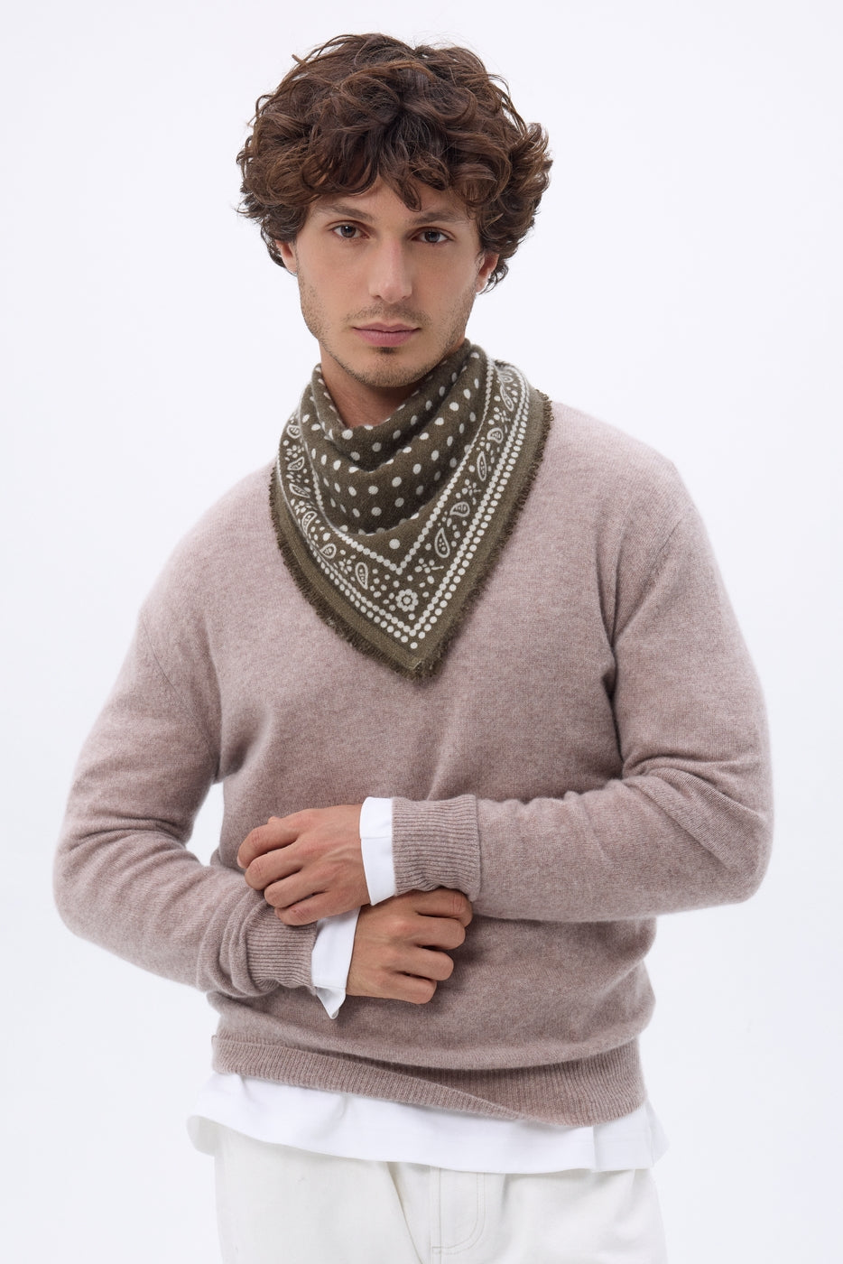 Bandana pequeño Dotty - Caqui jaspeado - Hombre