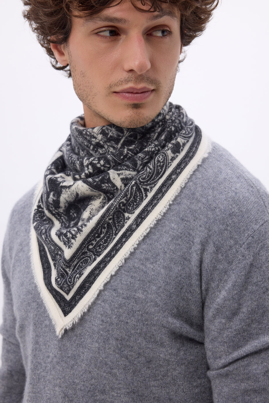 Small Grande Serre Bandana - Black - Men