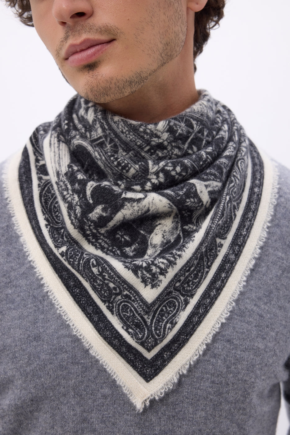 Small Grande Serre Bandana - Black - Men