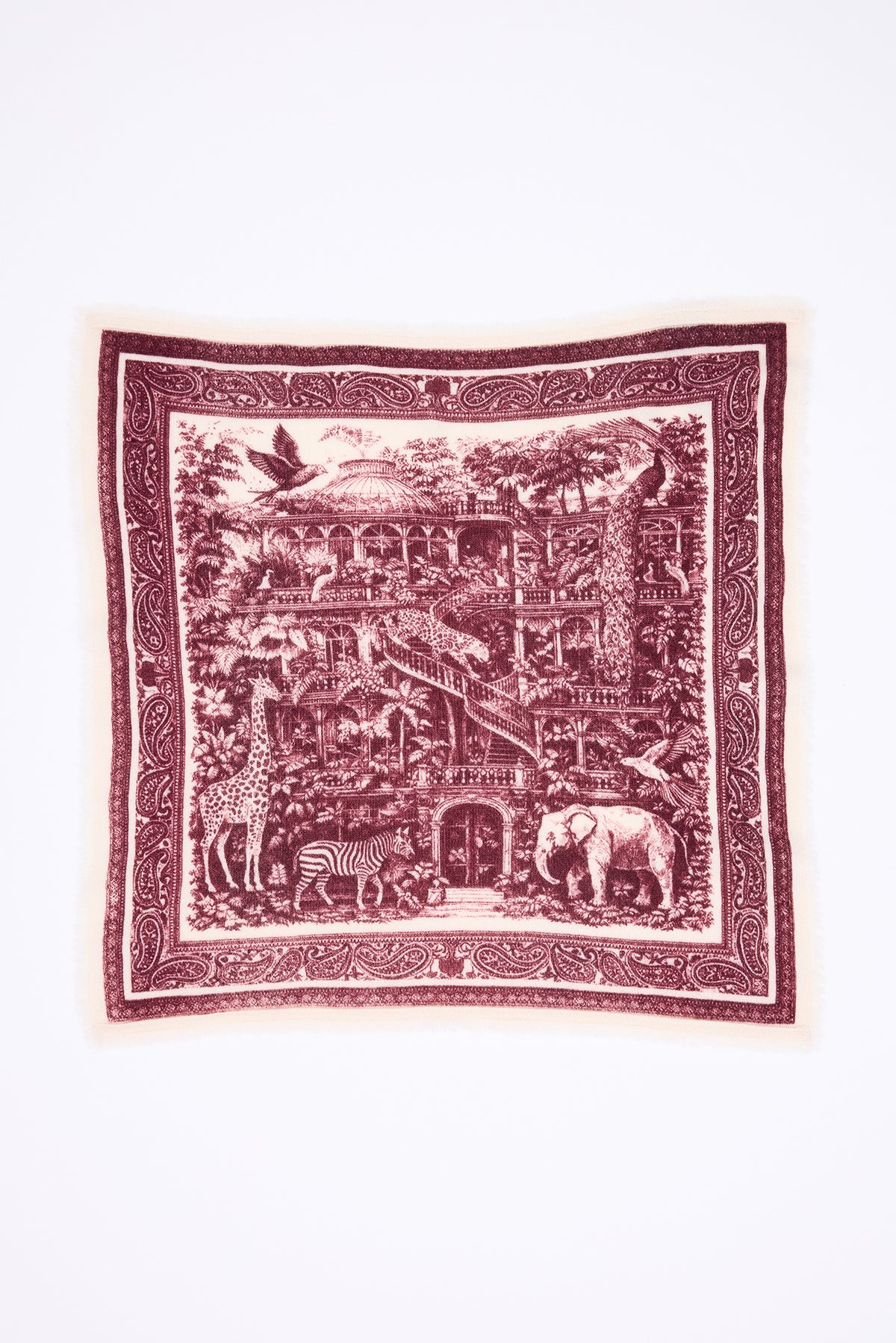 Piccola Bandana Grande Serre - Bordeaux - Bambino - 100% Cashmere