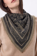 Bandana pequeño Grande Serre - Caqui jaspeado - Mujer